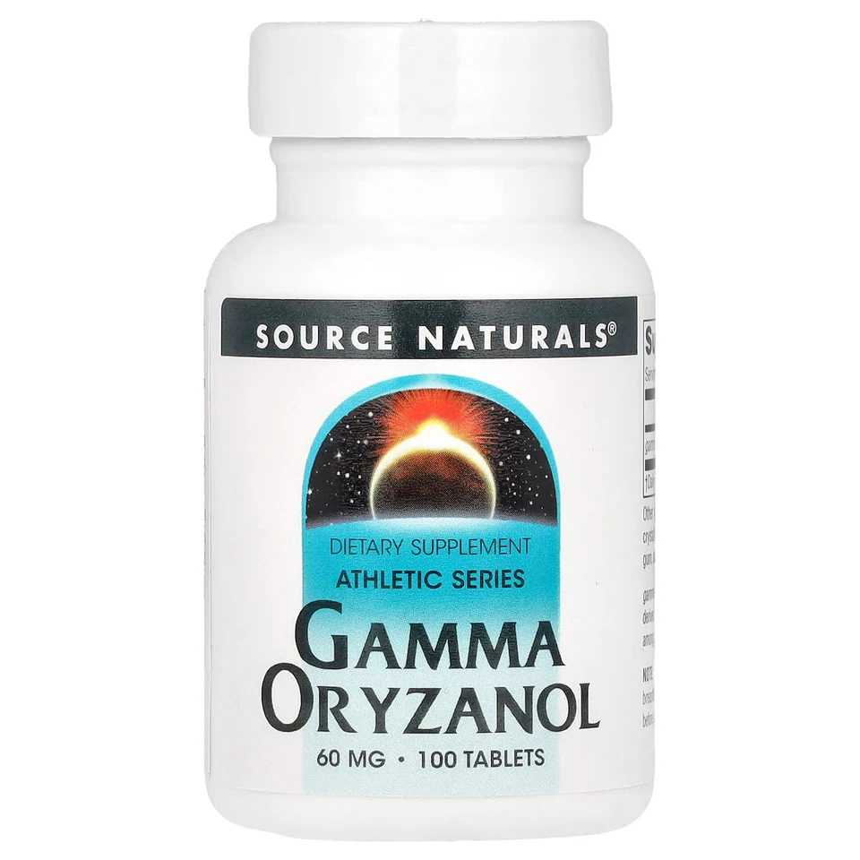 Гамма-оризанол Source Naturals Gamma Oryzanol, 60 мг, 100 таблеток