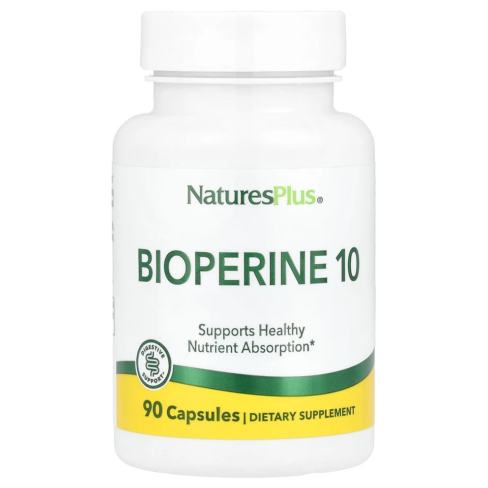 BioPerine (экстракт чёрного перца) NaturesPlus 10, 10 мг, 90 капсул