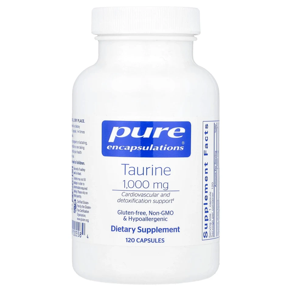 Таурин Pure Encapsulations, 1000 мг, 120 капсул