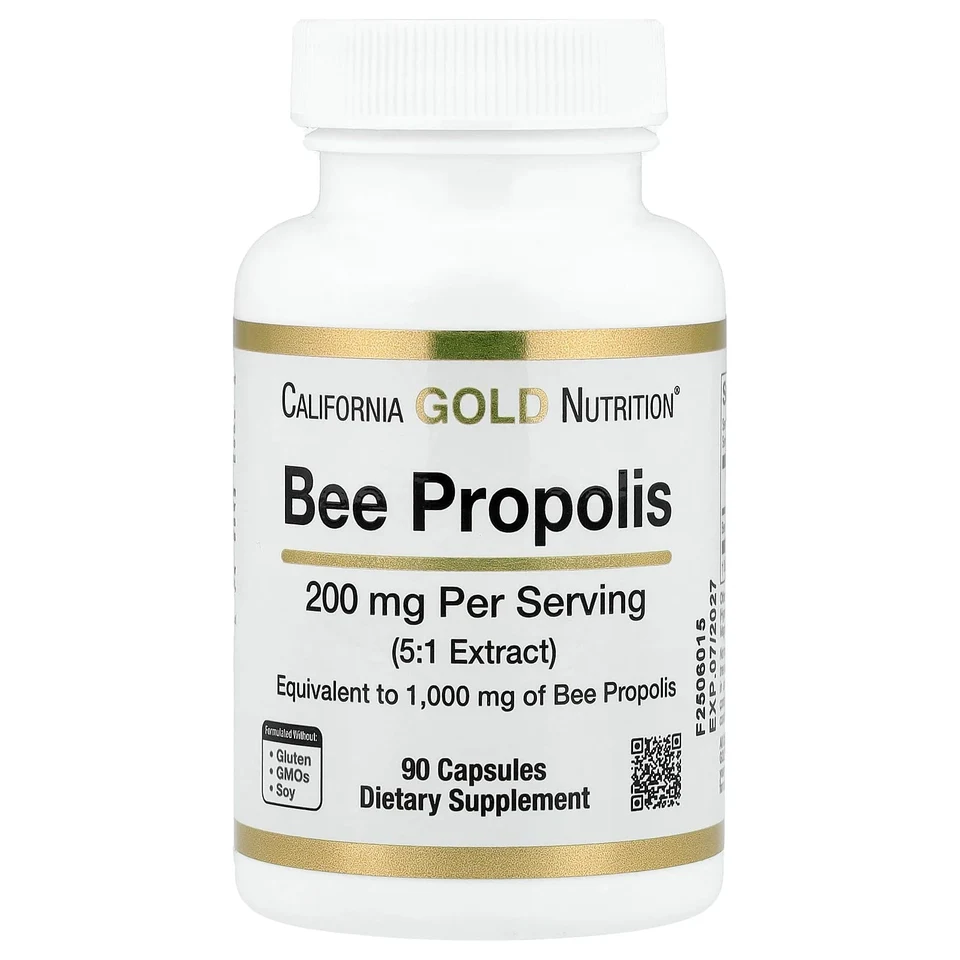 Прополис California Gold Nutrition Bee, 1000 мг, 90 капсул
