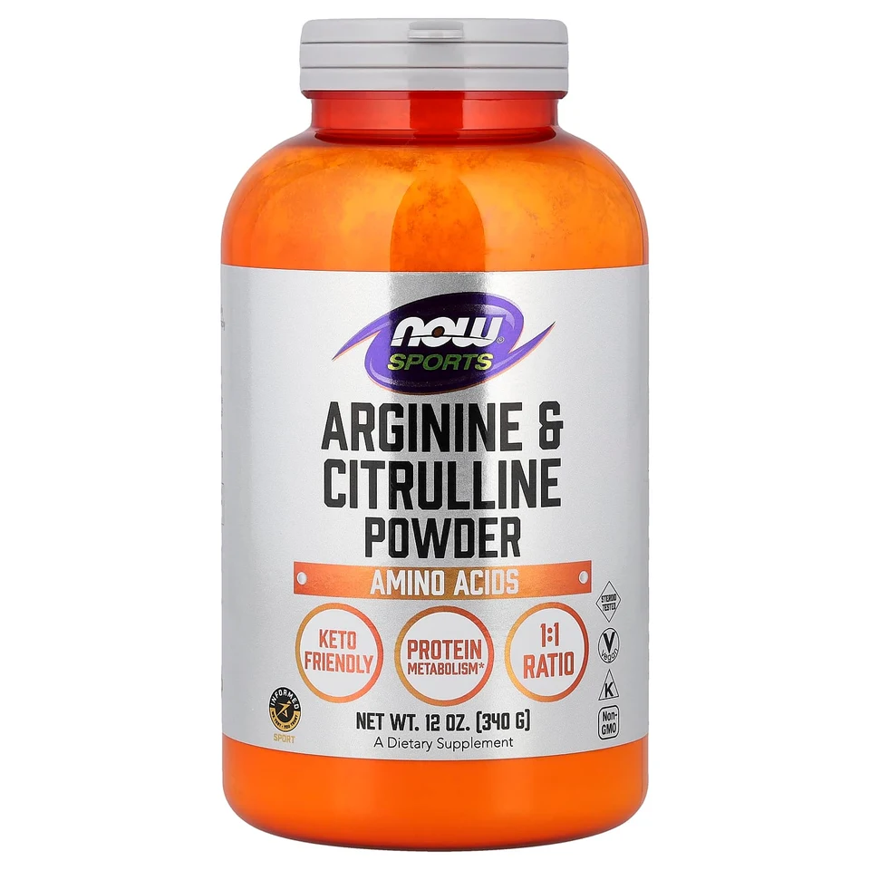 Порошок NOW Foods Sports Arginine & Citrulline, 340 г