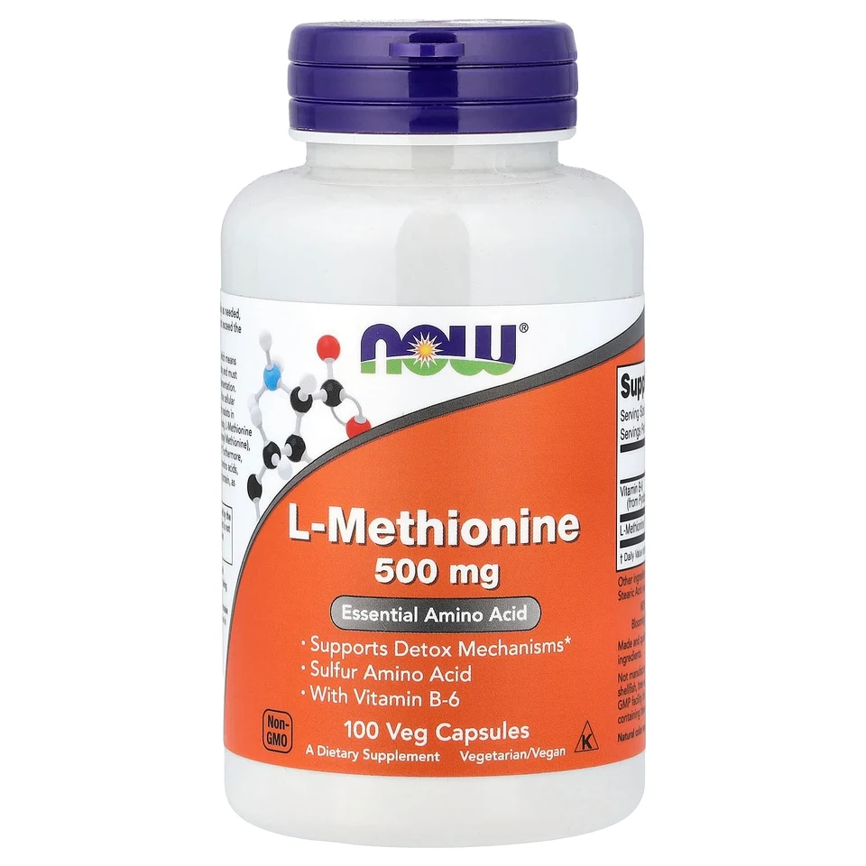 L-метионин NOW Foods L-Methionine, 100 растительных капсул