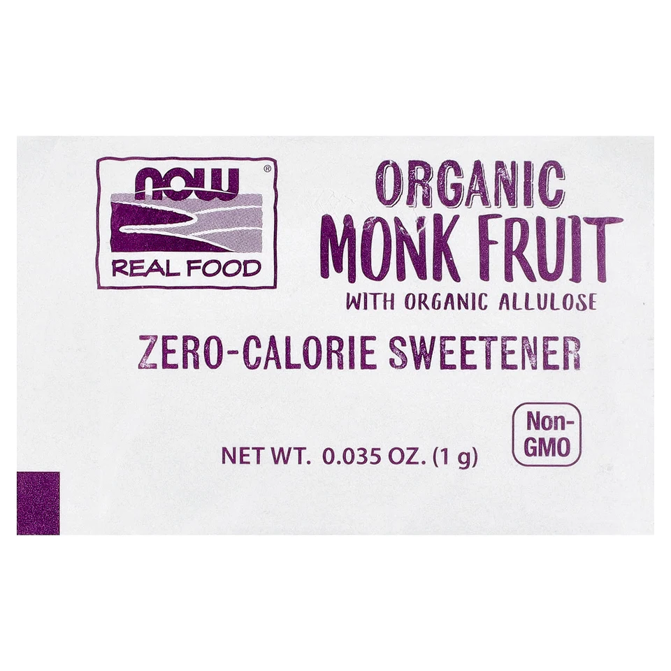 Монк-фрут NOW Foods Organic Zero-Calorie Sweetener, 70 саше, 1 г, саше