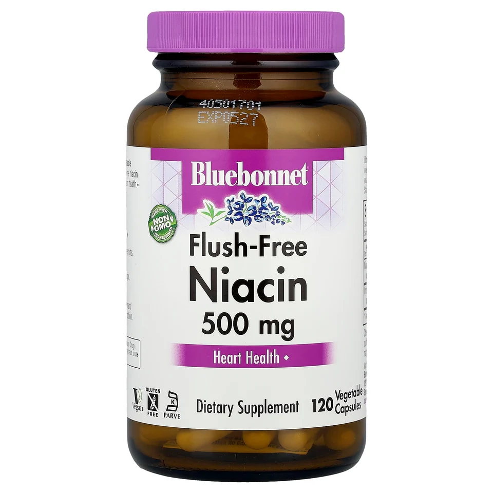 Ниацин Bluebonnet Nutrition, 120 растительных капсул