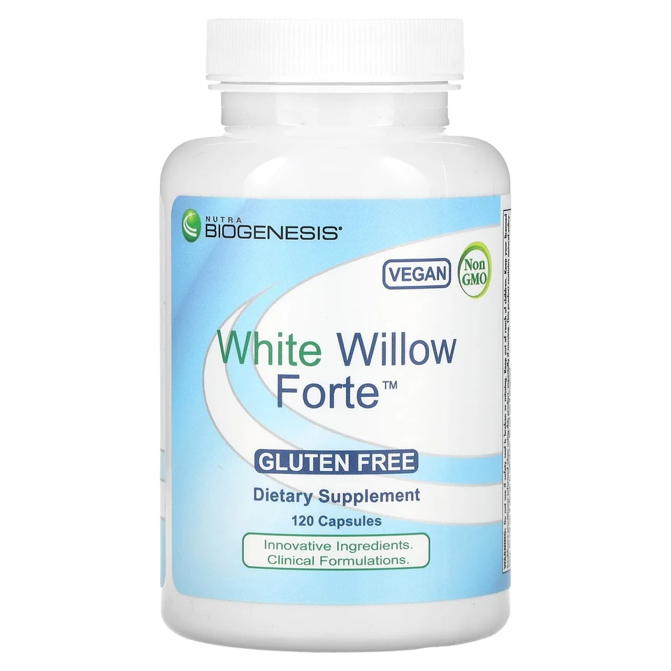 Экстракт коры белой ивы Nutra BioGenesis Forte, 120 капсул