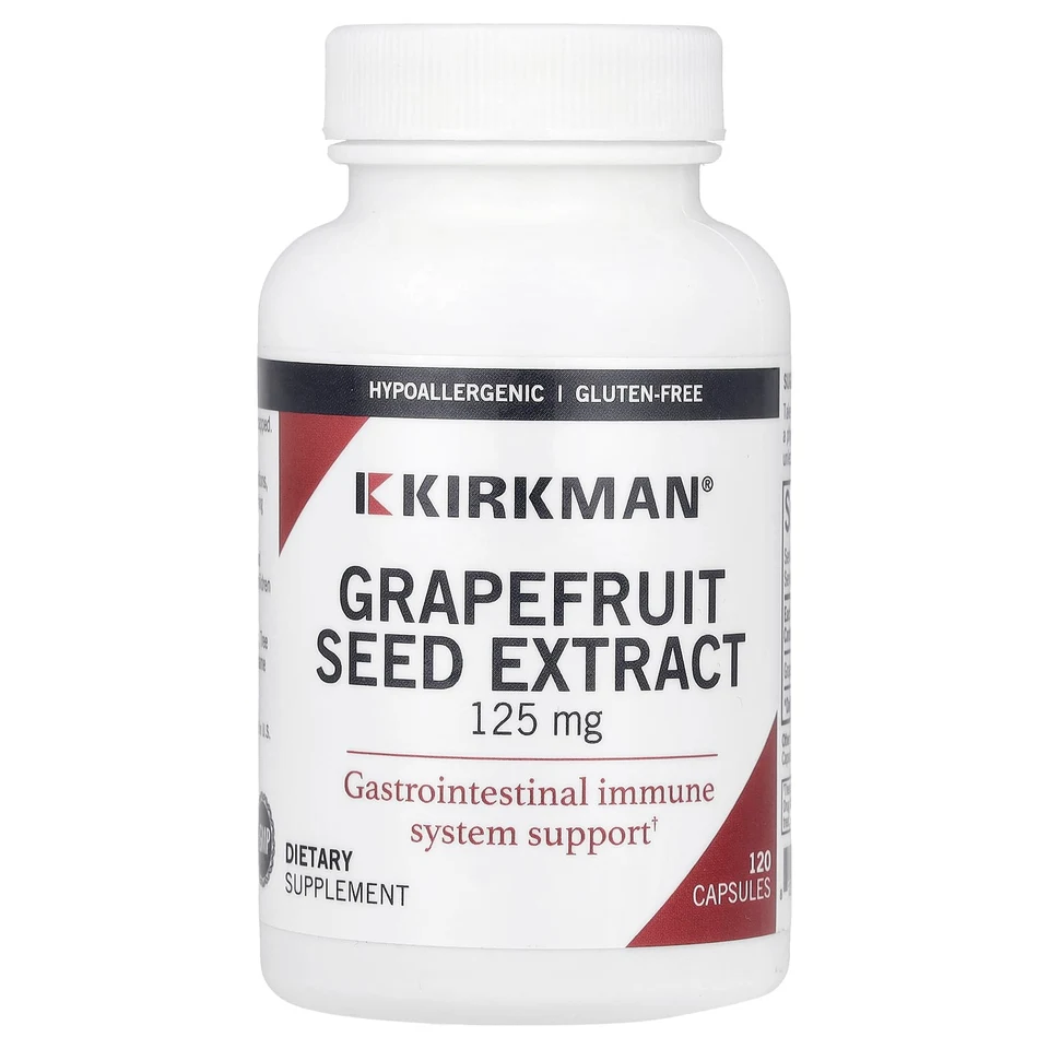 Экстракт семян грейпфрута Kirkman Labs, экстракт семян грейпфрута, 125 мг, 120 капсул