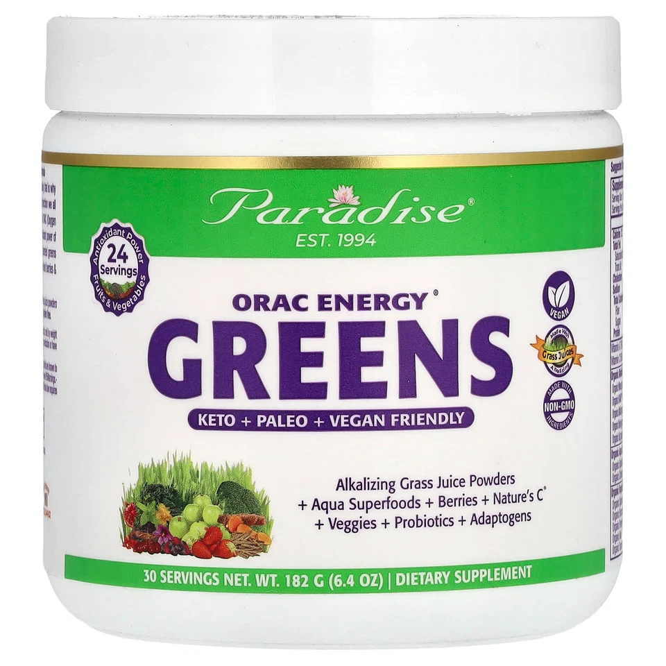 Зеленый комплекс Paradise Herbs ORAC Energy® Greens, 182 г