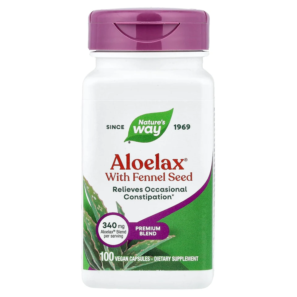Семена фенхеля Nature's Way Aloelax®, 100 растительных капсул