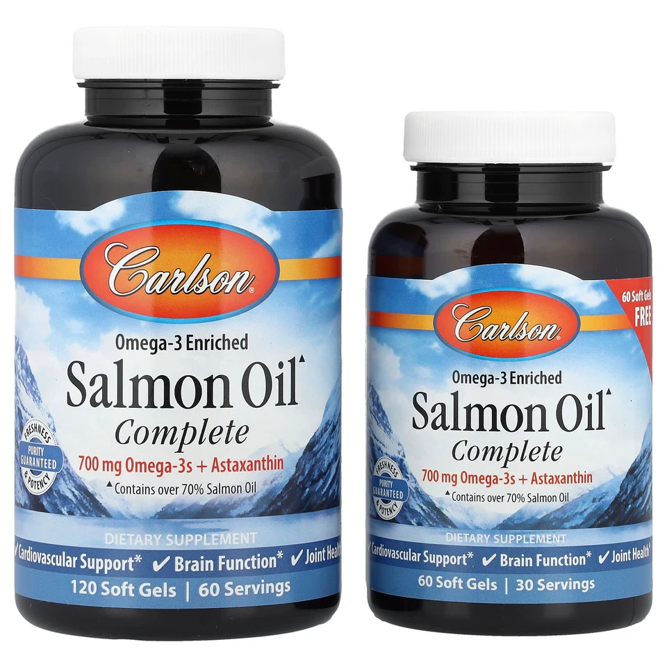 Масло Carlson Salmon Complete, 180 мягких капсул