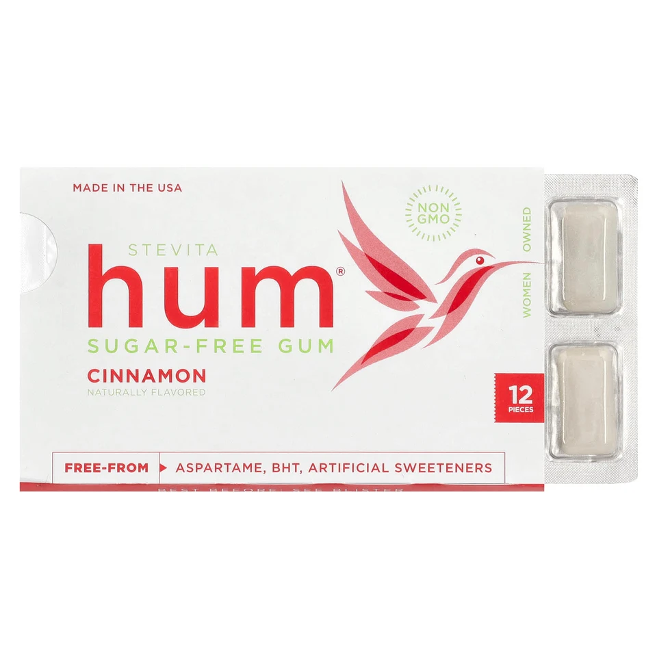 Корица Stevita Naturals Hum® Gum, без сахара, 12 шт.