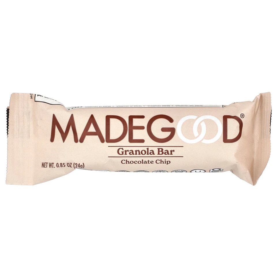 Шоколад MadeGood Granola Bars, вкус «шоколадная крошка», 24 г, 6 шт., батончик