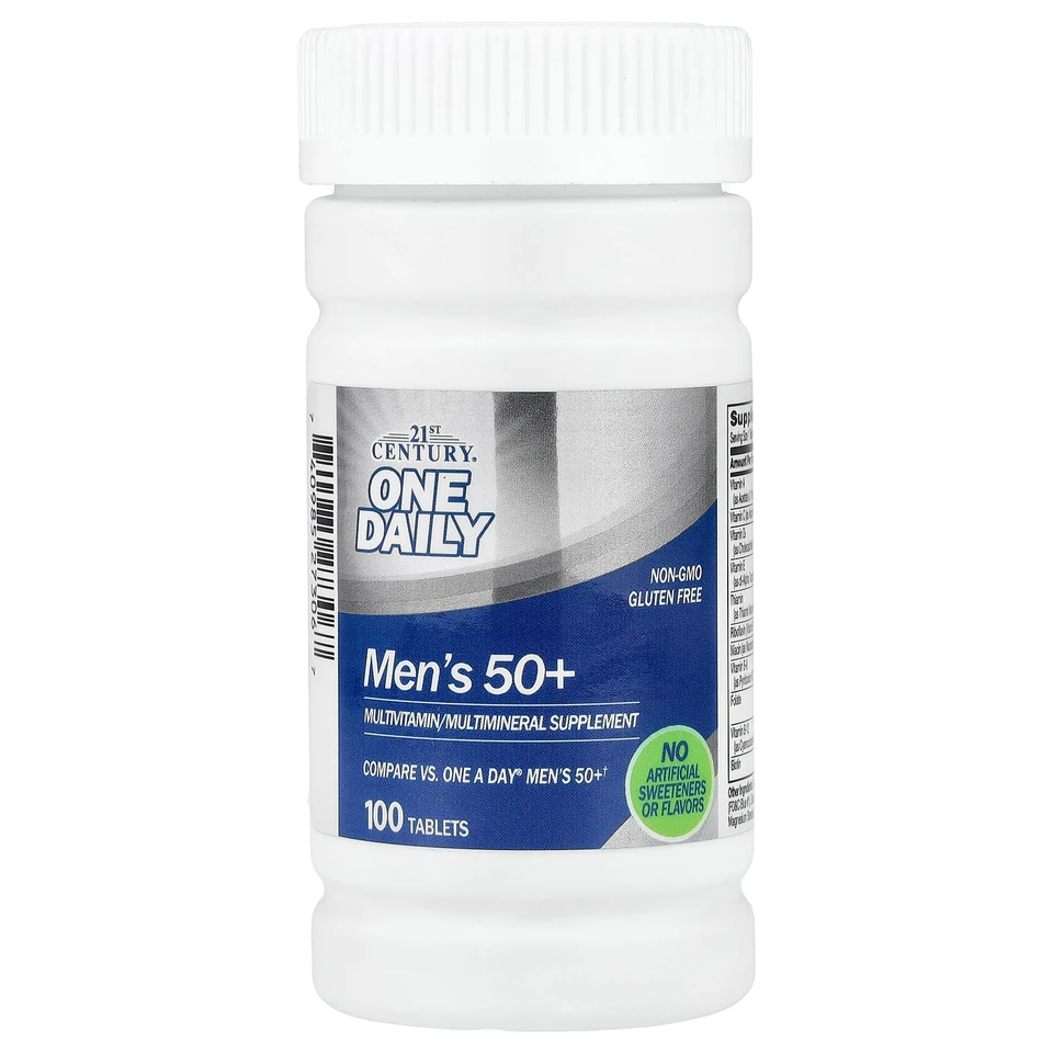Мультивитамины 21st Century One Daily Men's 50+, для мужчин, 100 таблеток
