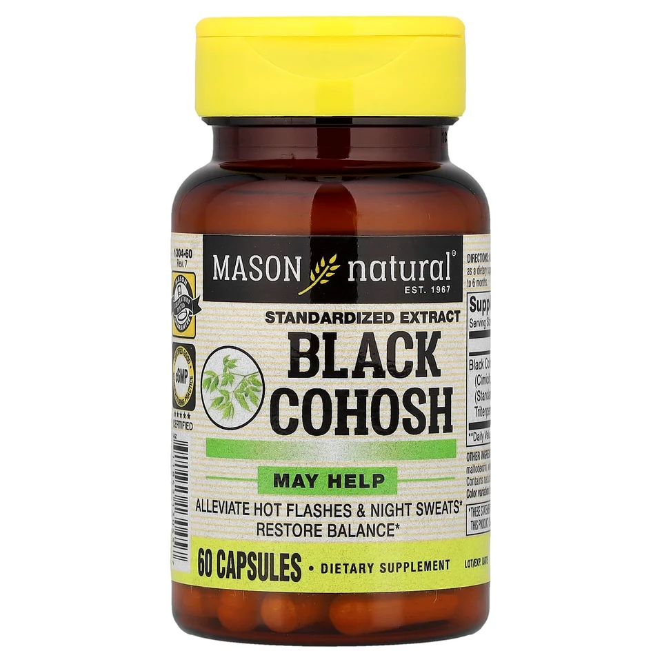 Корень клопогона Mason Natural Standardized Extract, 40 мг, 60 капсул