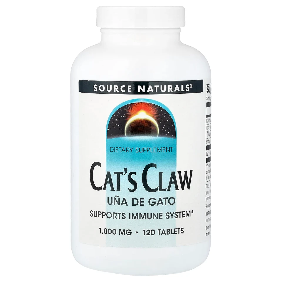 Кошачий коготь Source Naturals, 1000 мг, 120 таблеток