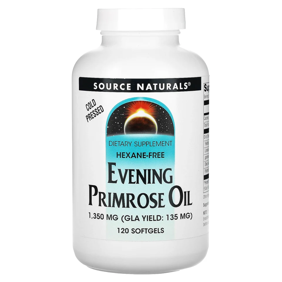 Масло примулы вечерней Source Naturals, 1350 мг, 120 мягких капсул