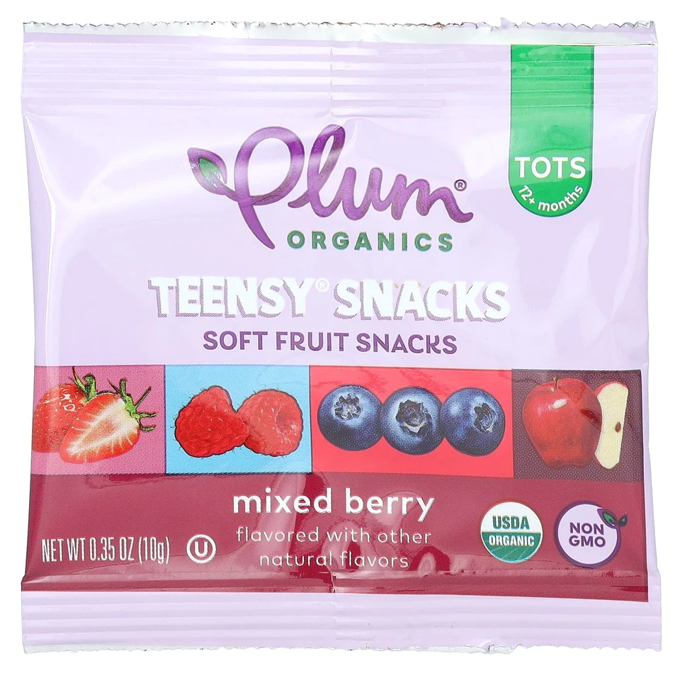 Фрукты для детей Plum Organics, 5 упаковок по 10 г