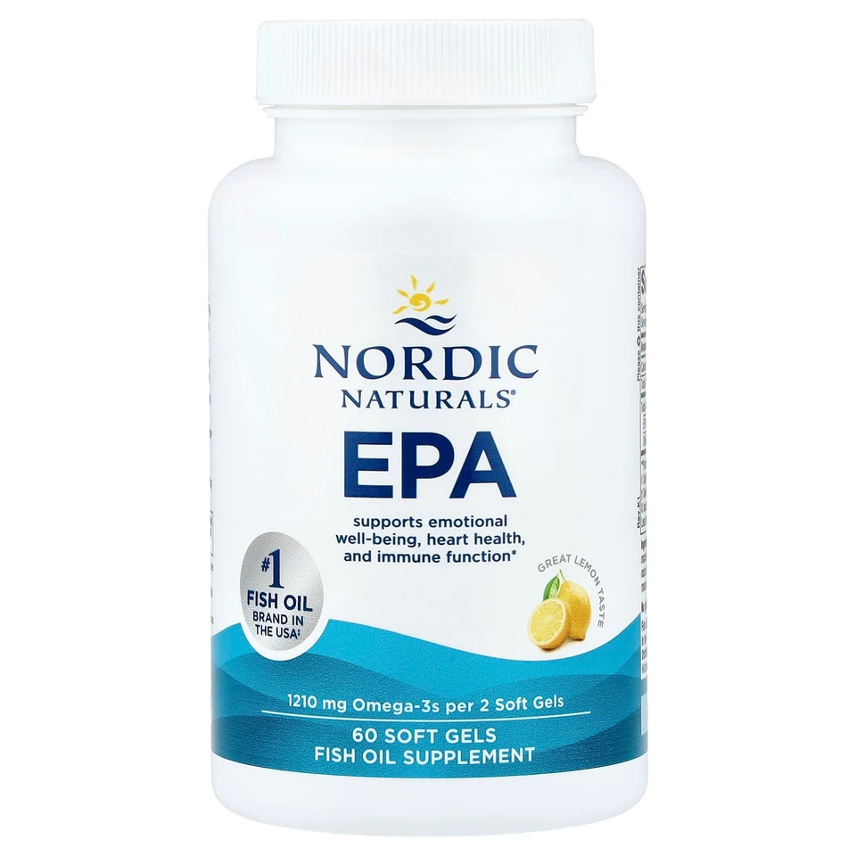 EPA Nordic Naturals, вкус «лимон», 60 мягких капсул