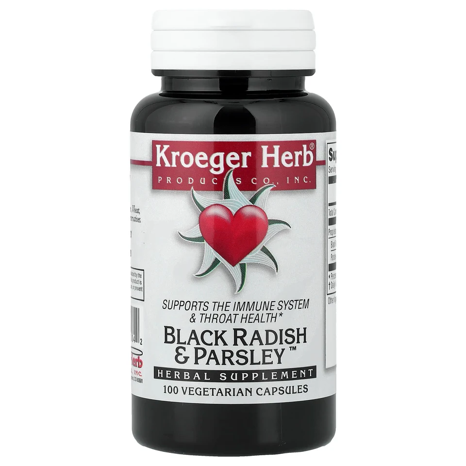 Чёрная редька и петрушка Kroeger Herb Co, 100 вегетарианских капсул