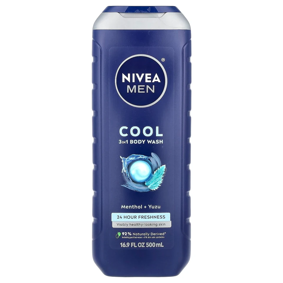 Гель для душа Nivea Men Cool 3 in 1 Menthol & Yuzu, 500 мл