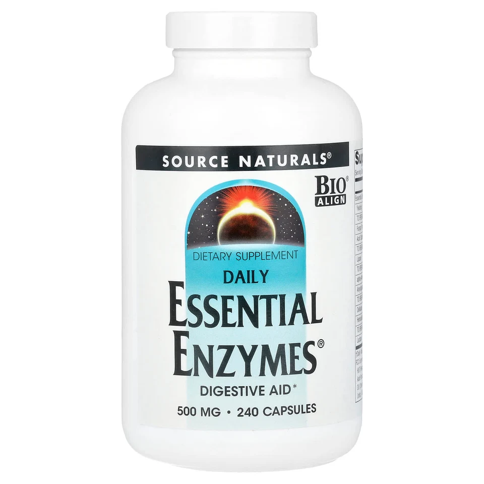 Ферменты Source Naturals Daily Essential®, 500 мг, 240 капсул