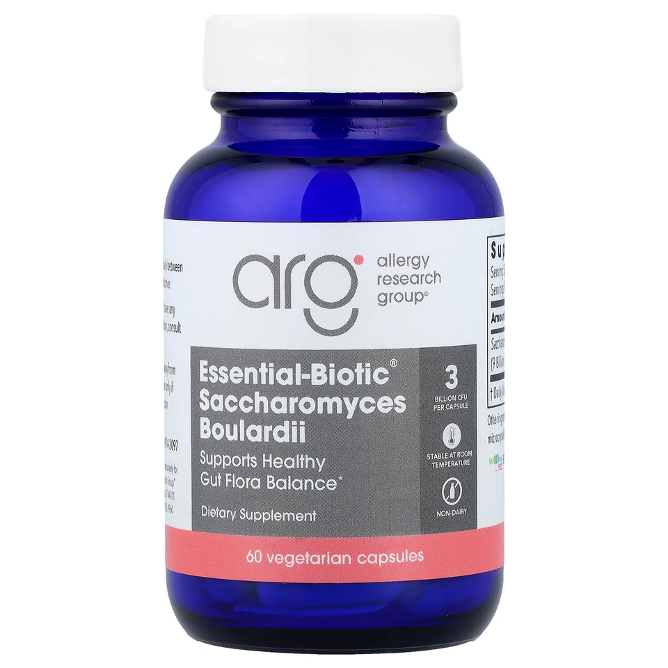 Saccharomyces Boulardii MOS Allergy Research Group Essential-Biotic®, 150 мг, 60 растительных капсул