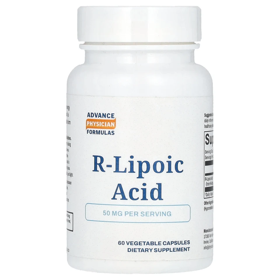 R-липоевая кислота Advance Physician Formulas R-Lipoic Acid, 50 мг, 60 растительных капсул