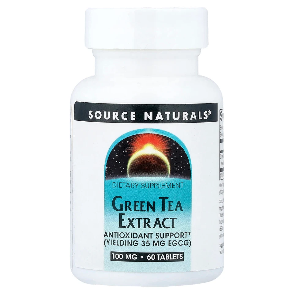 Зеленый чай Source Naturals Extract, 100 мг, 60 таблеток