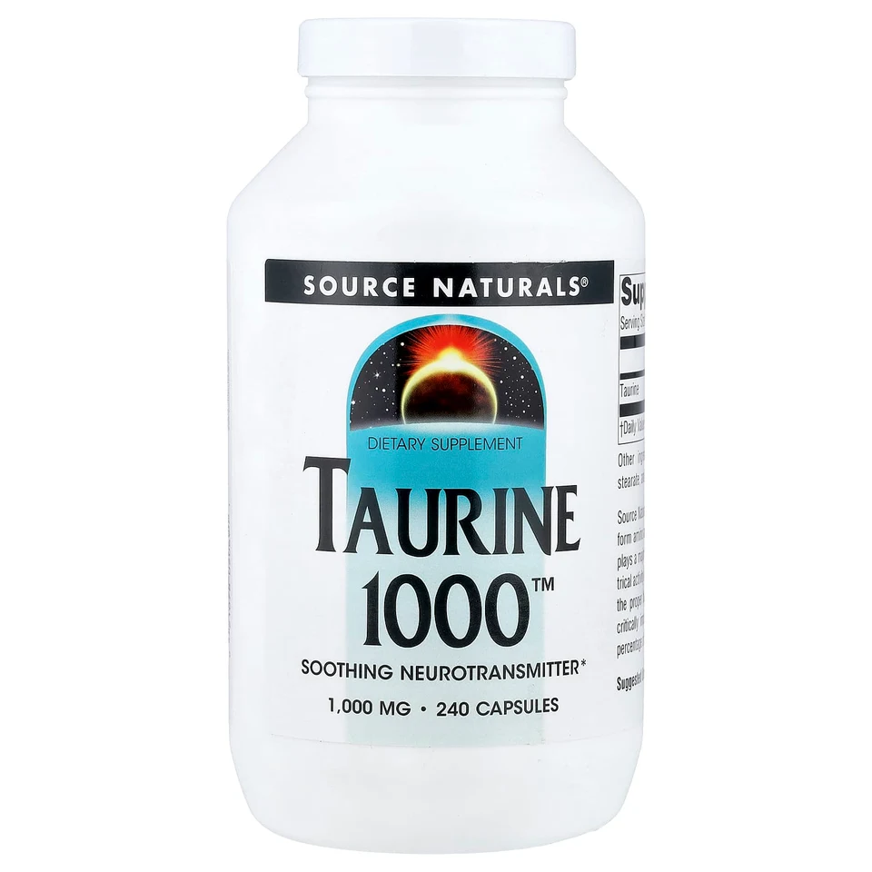 Таурин Source Naturals 1000™, 1000 мг, 240 капсул