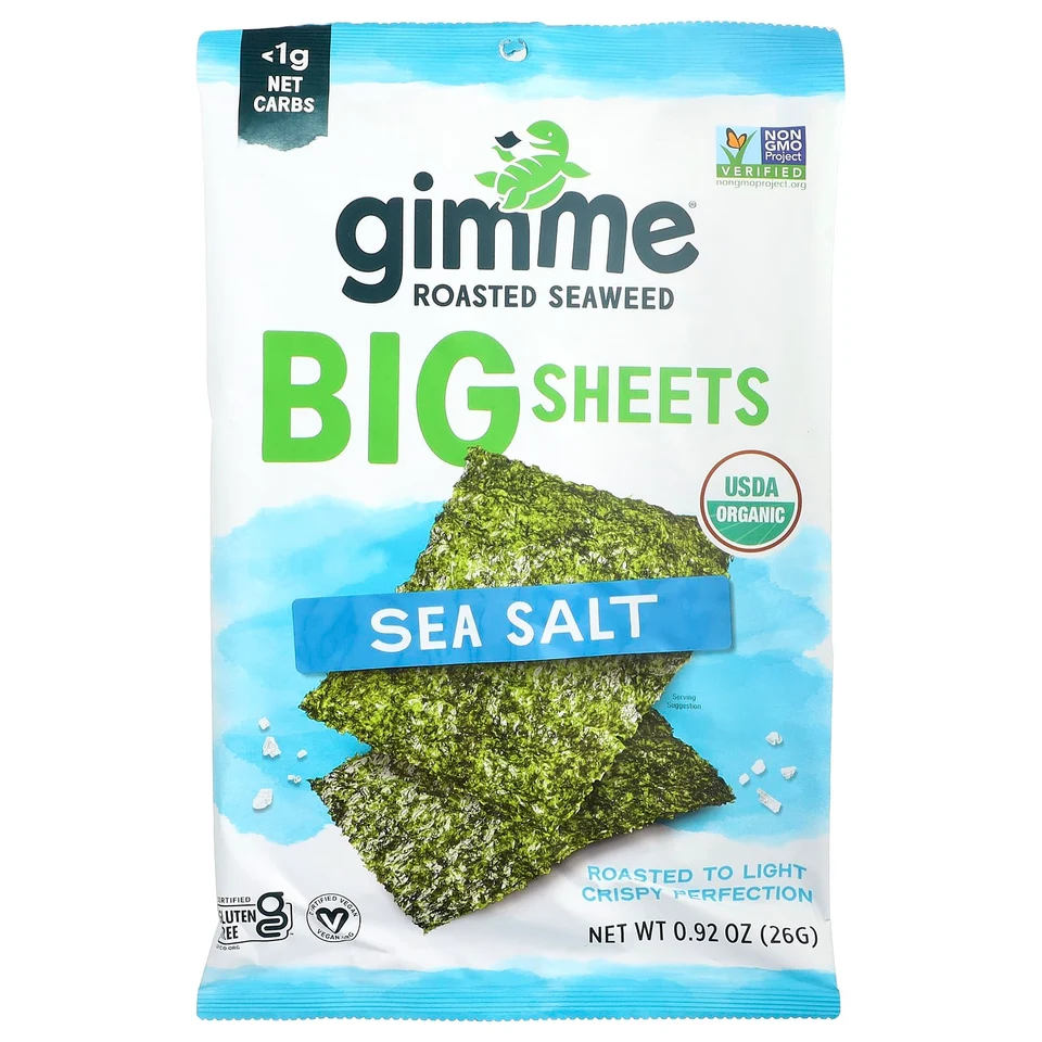 Морская соль gimMe Roasted Seaweed Big Sheets, 26 г