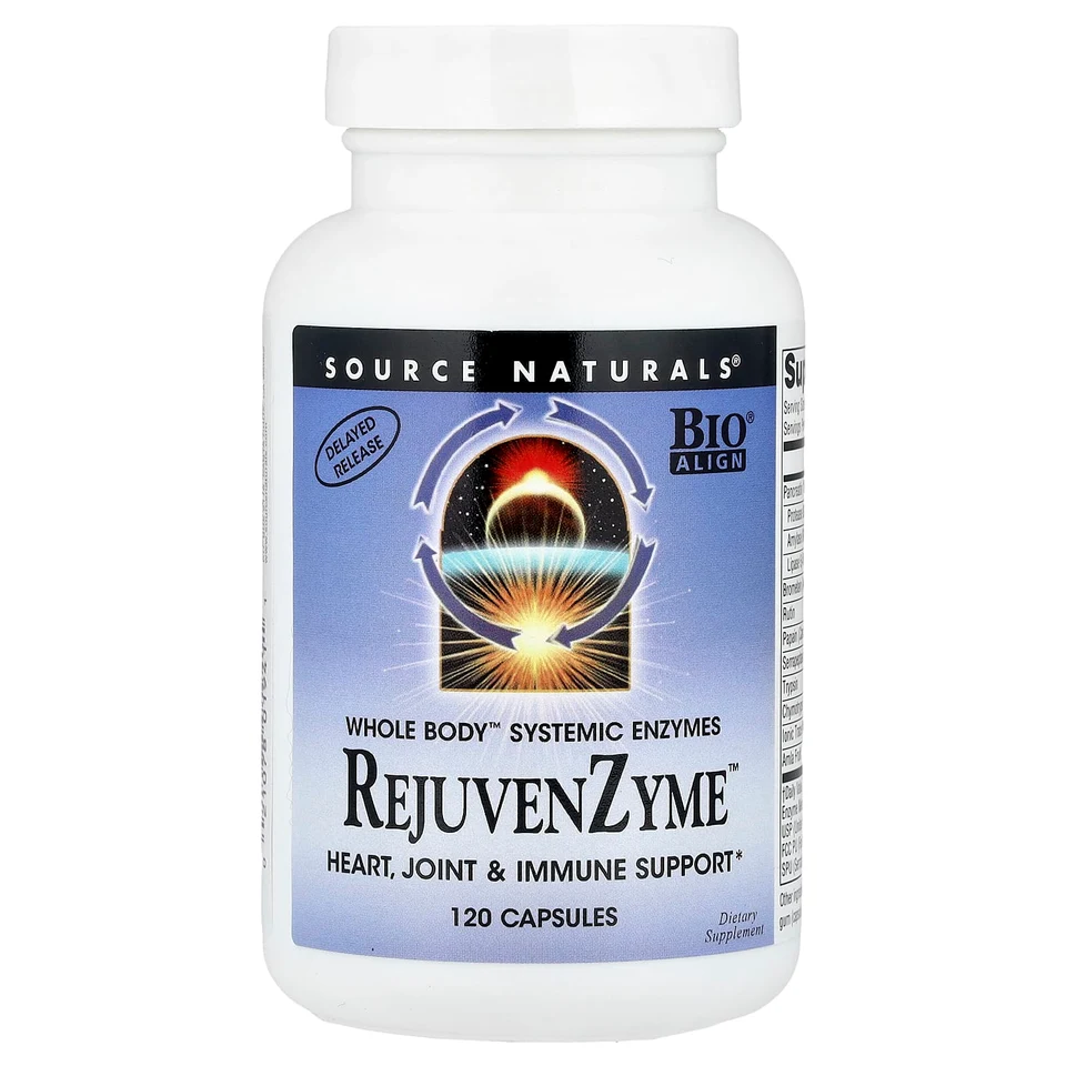 Ферментный комплекс RejuvenZyme Source Naturals™, 120 капсул