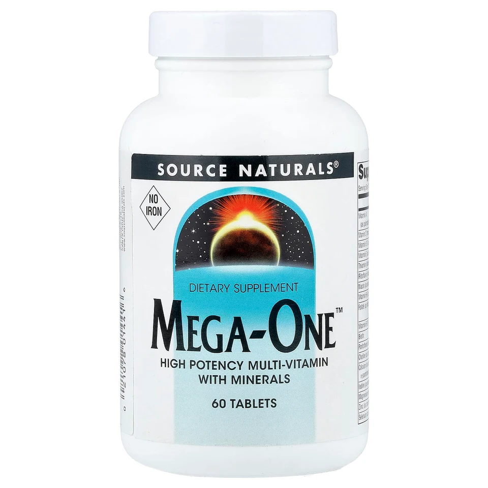 Комплекс Source Naturals Mega-One, без железа, 60 таблеток