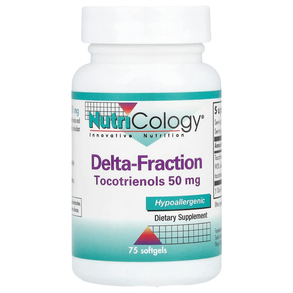Токотриенолы Nutricology Delta-Fraction, 50 мг, 75 мягких капсул