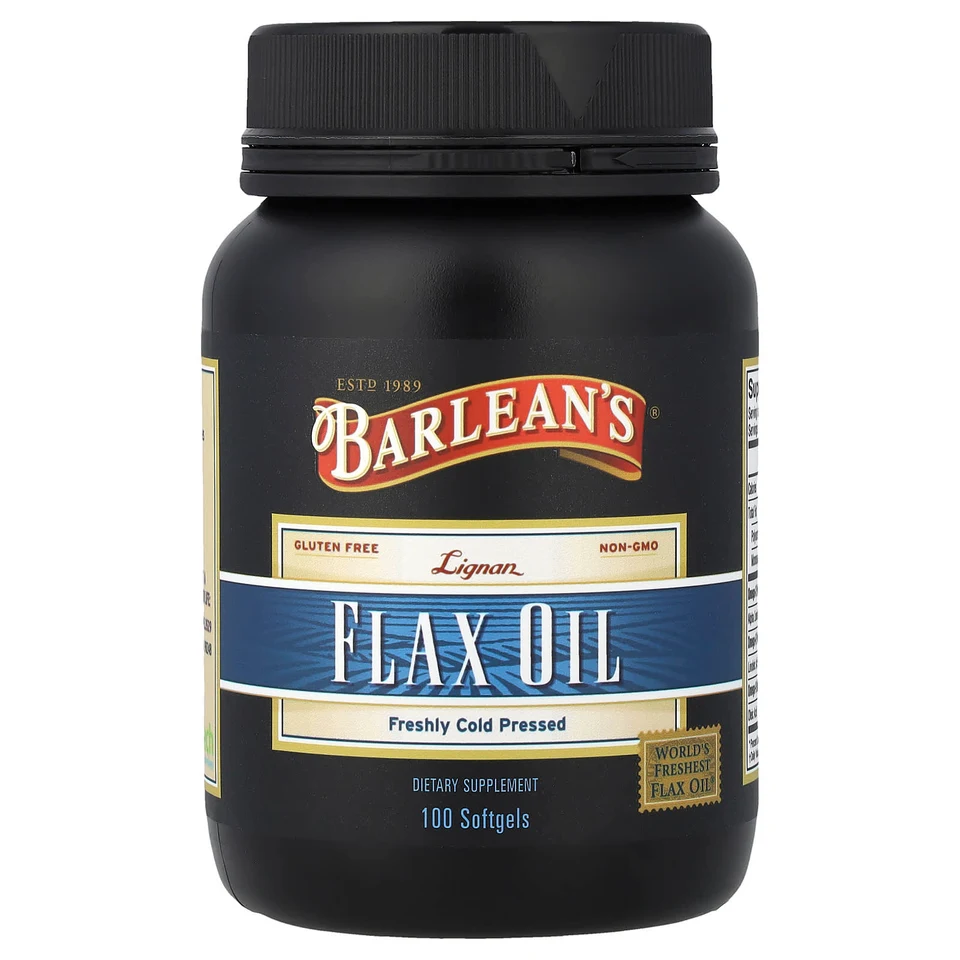 Масло Barlean's Lignan Flax, 100 мягких капсул