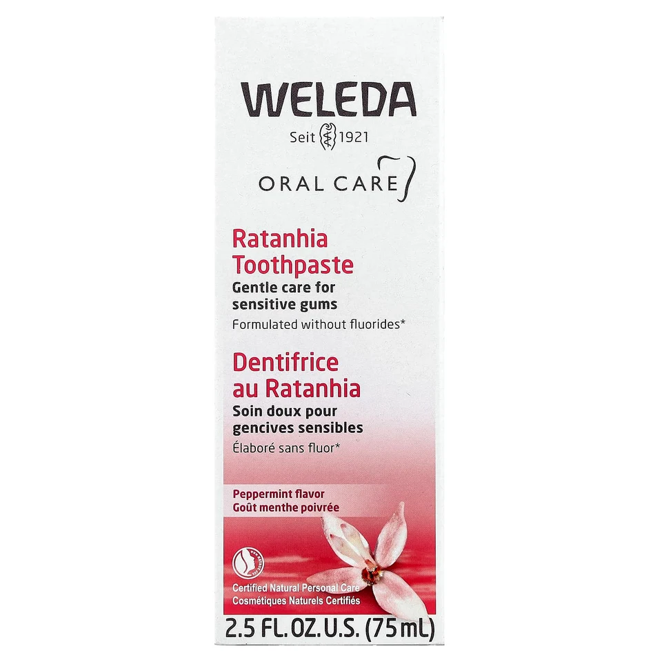 Зубная паста Weleda Oral Care Ratanhia, перечная мята, 75 мл