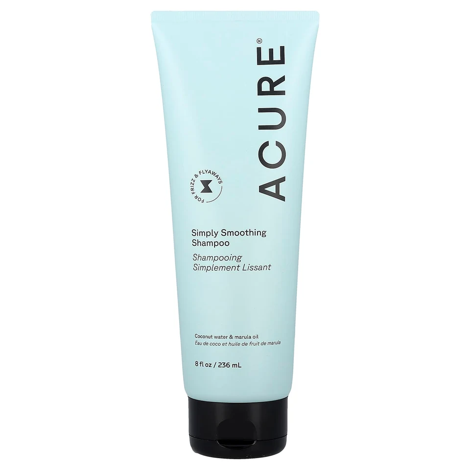 Шампунь ACURE Simply Smoothing, аромат «Coconut Water & Marula Oil», 236 мл, масло