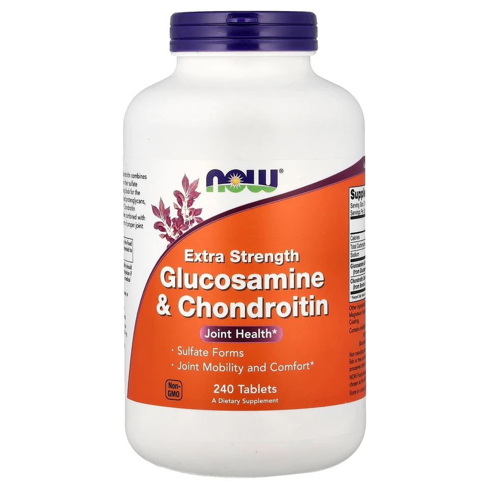 Хондроитин NOW Foods Glucosamine &, 240 таблеток