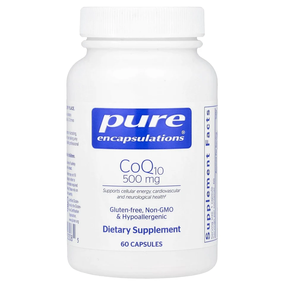 Коэнзим Q10 Pure Encapsulations, 500 мг, 60 капсул