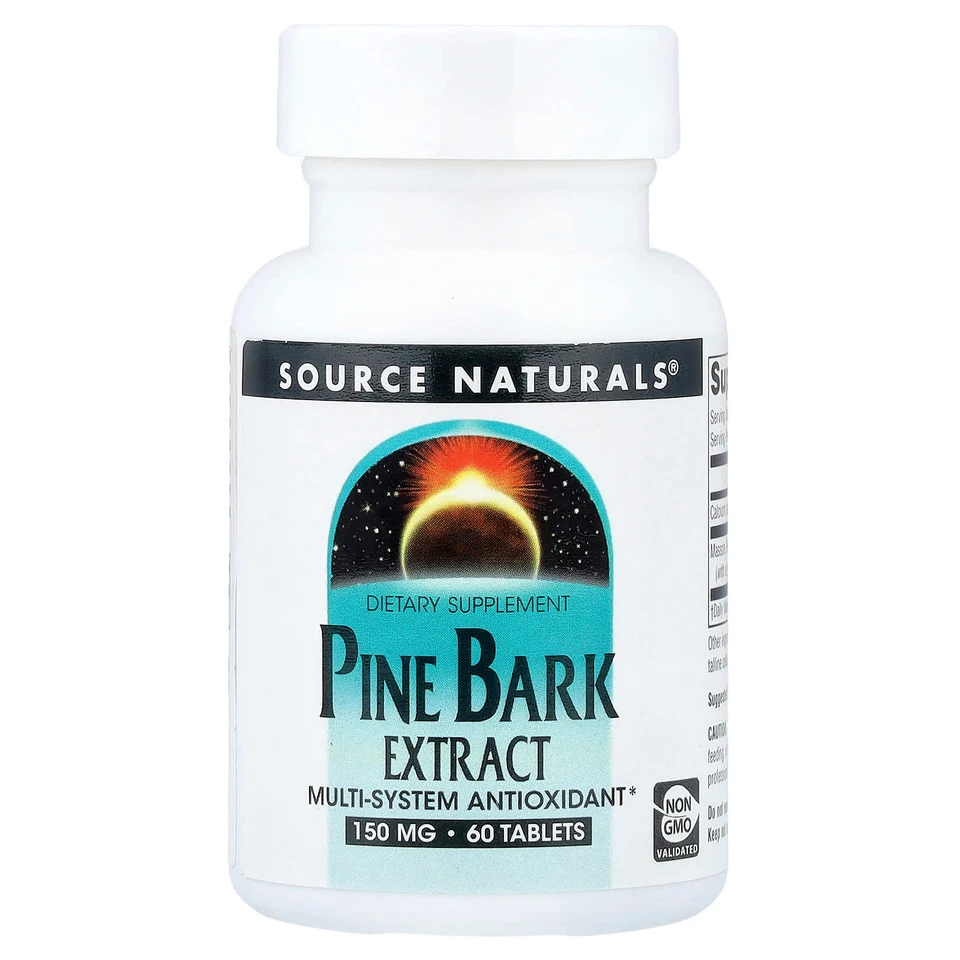 Экстракт коры сосны Source Naturals, 60 таблеток