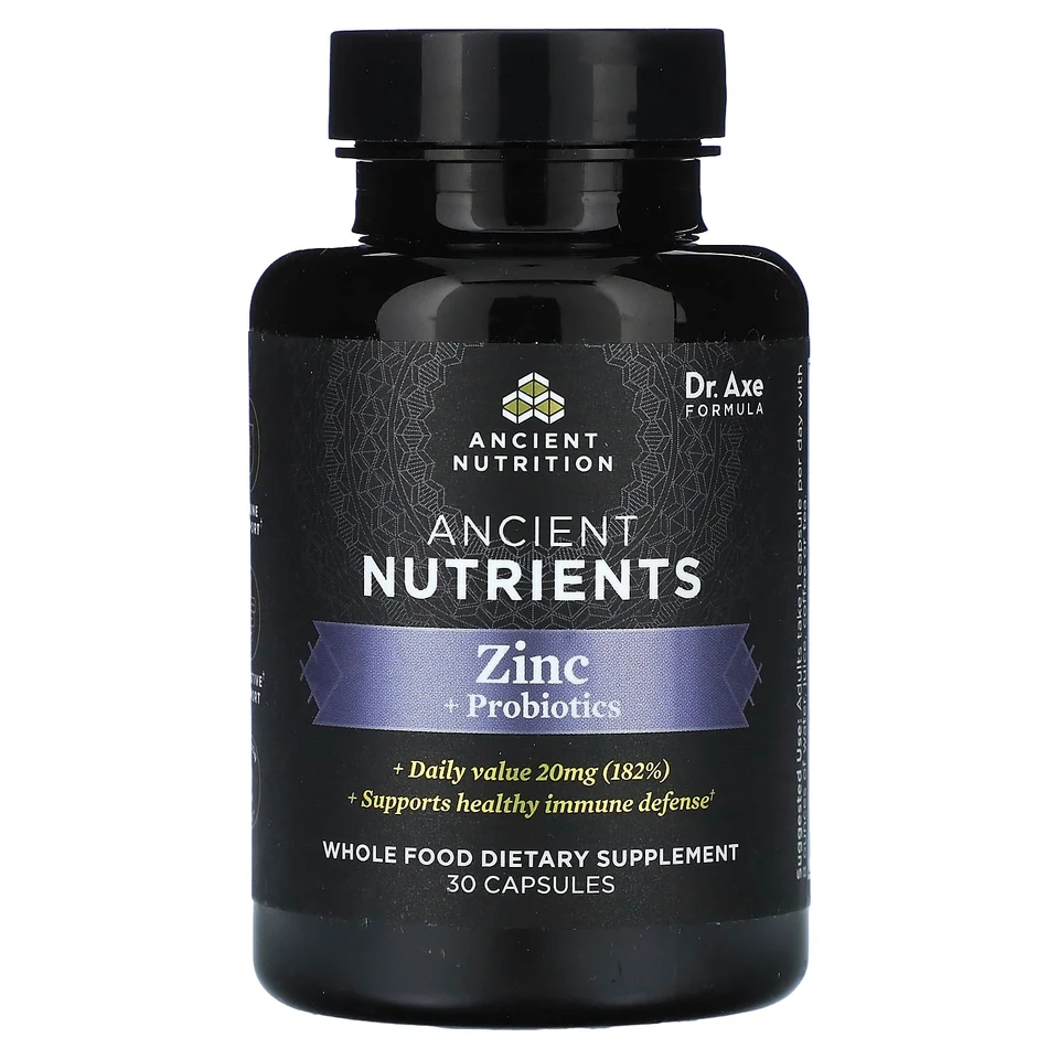 Пробиотик Ancient Nutrition Zinc, 30 капсул