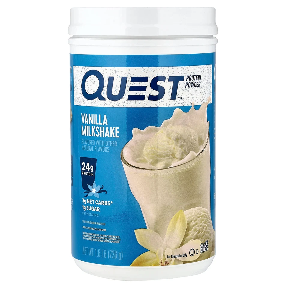 Протеиновый порошок Quest Nutrition, вкус «ванильный молочный коктейль», 726 г, 1.