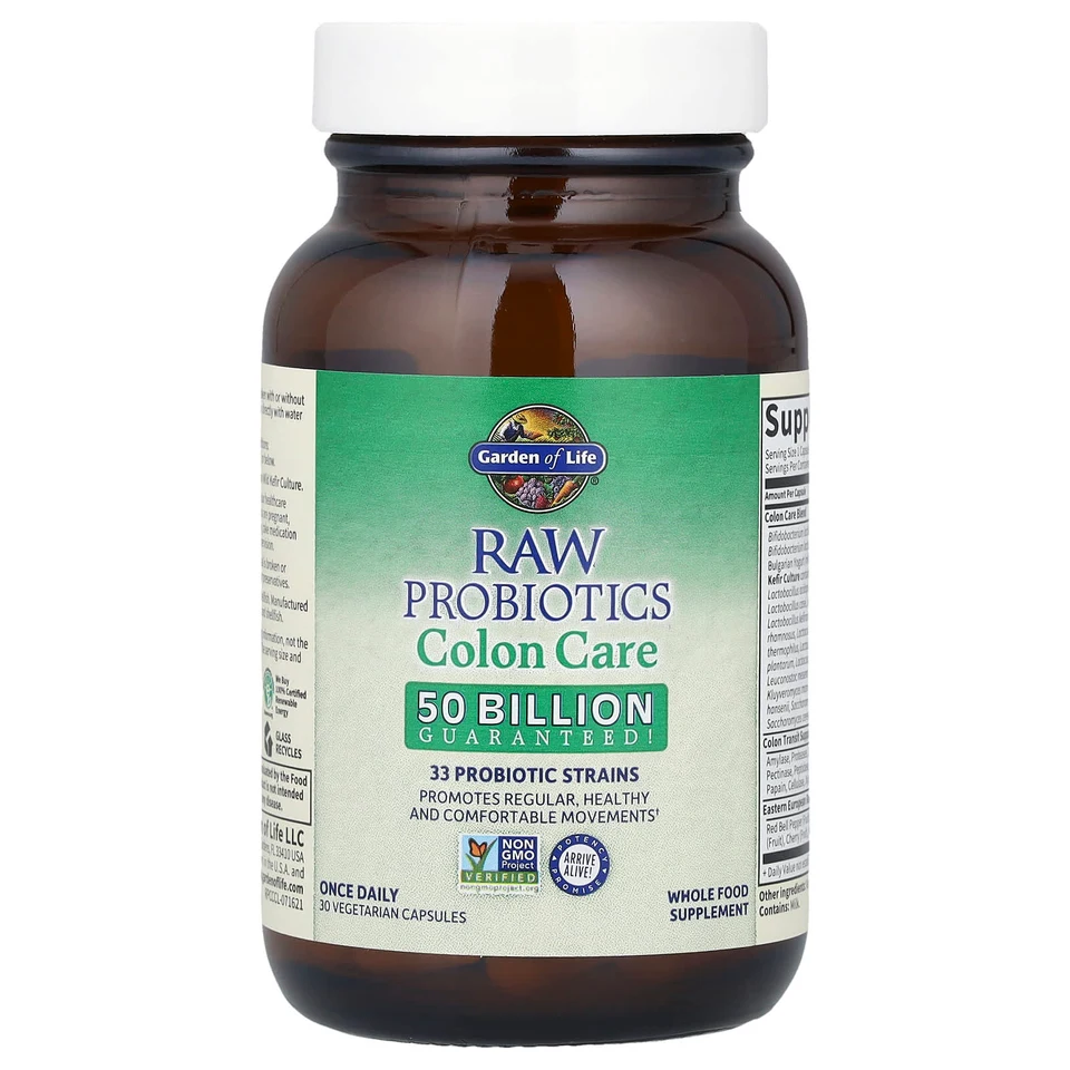 Пробиотик Garden of Life RAW Colon Care, 30 растительных капсул