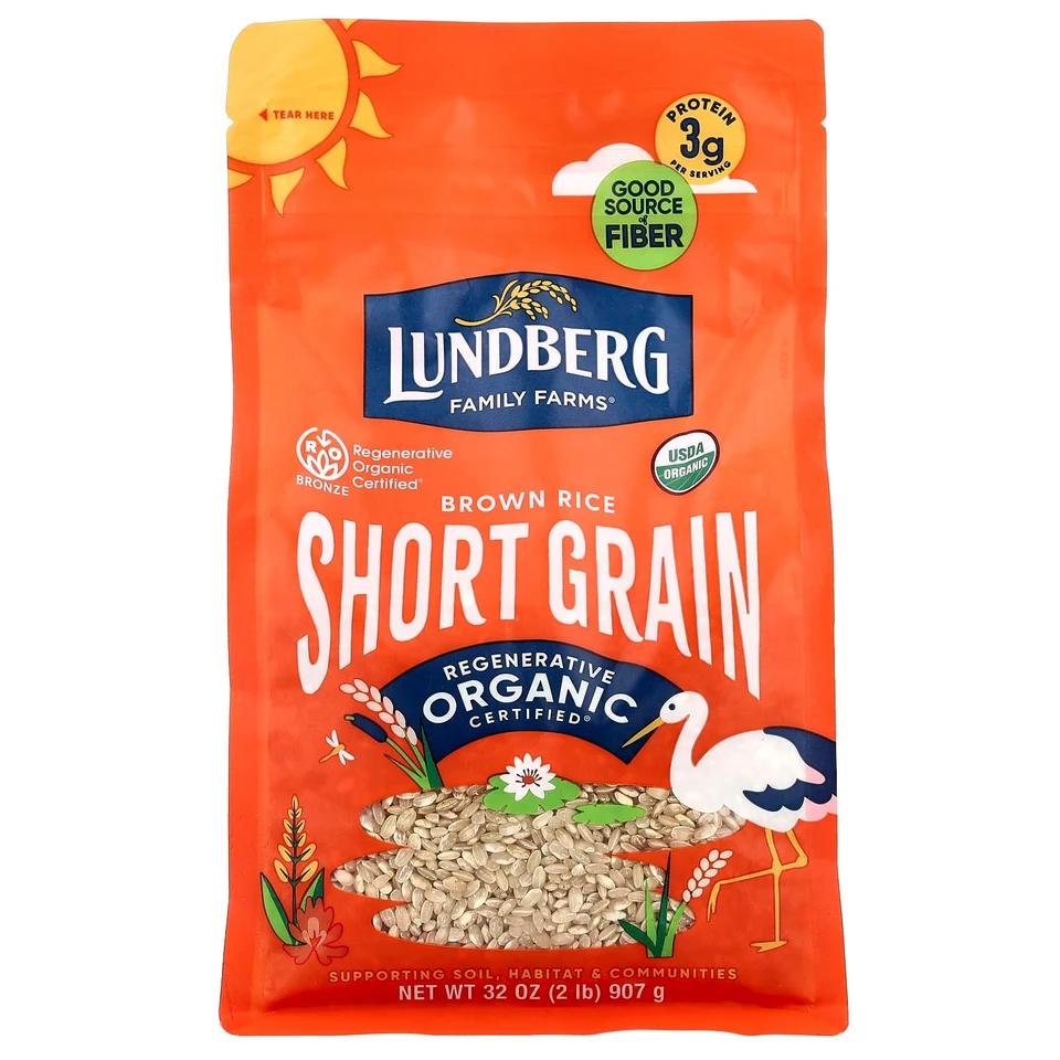 Рис Lundberg Organic Brown Short Grain, 907 г