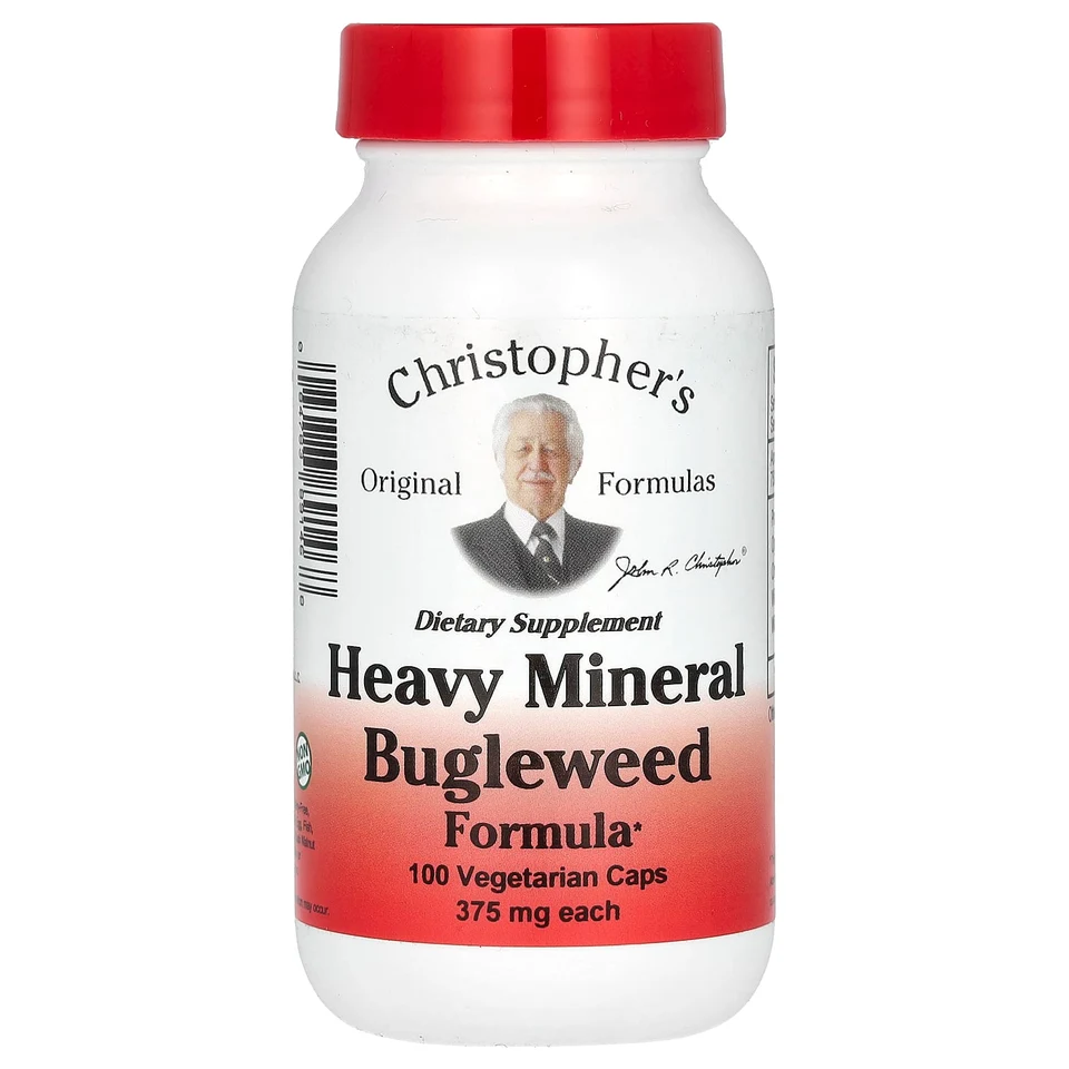 Зюзник (Bugleweed) Christopher's Original Formulas Heavy Mineral Formula, 100 растительных капсул