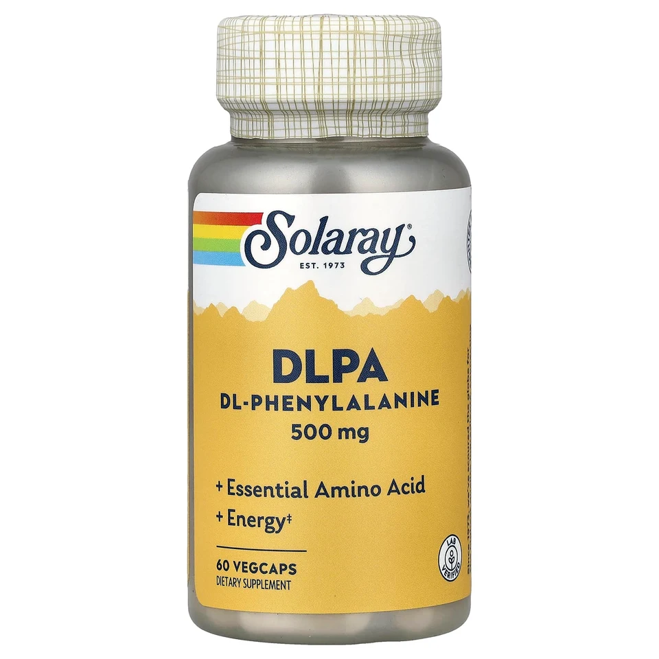 DLPA Solaray, 500 мг, 60 растительных капсул