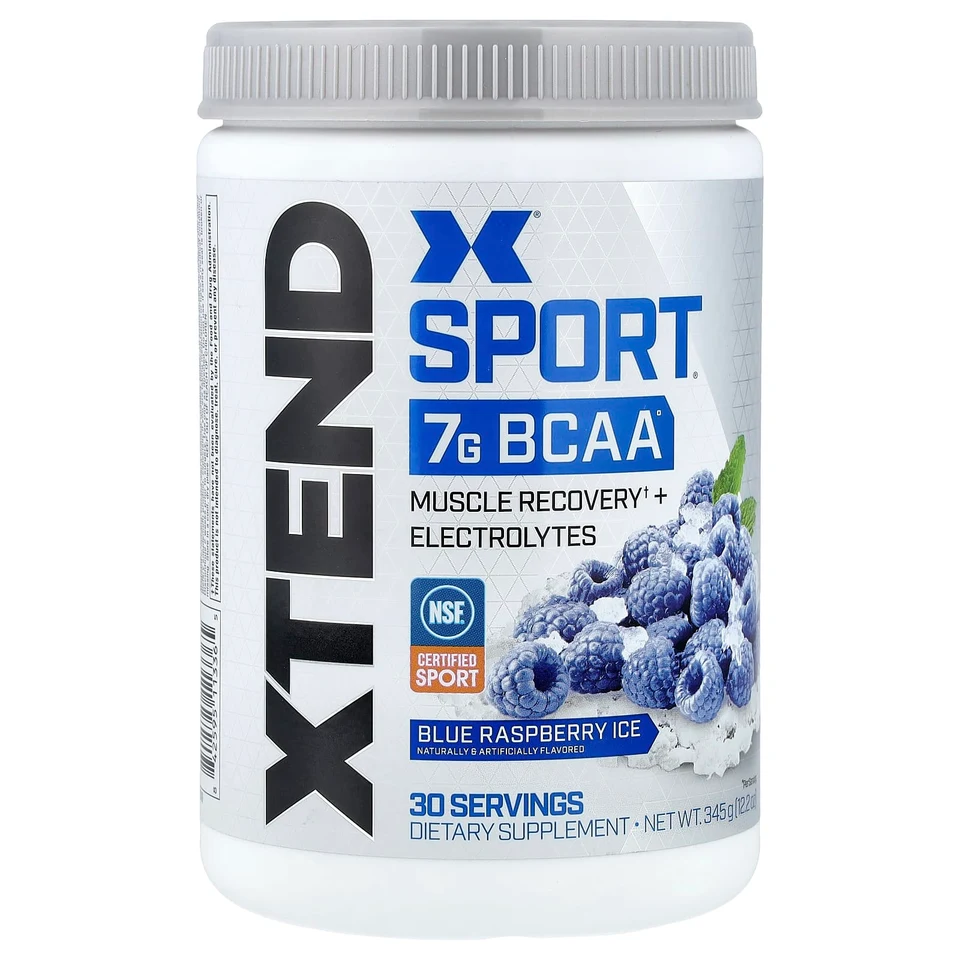 BCAA XTEND Sport®, Blue Raspberry Ice, 7 г, 345 г