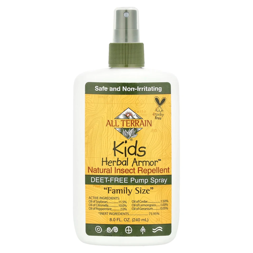 Детский растительный репеллент Herbal Armor All Terrain Herbal Armor™ Natural Insect Repellent, 240 мл