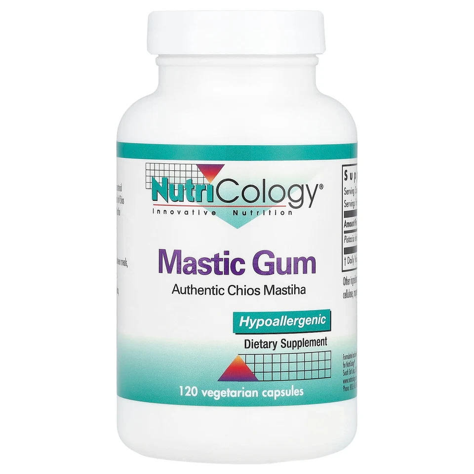 Мастиковая смола Nutricology, 0.5 г, 120 растительных капсул