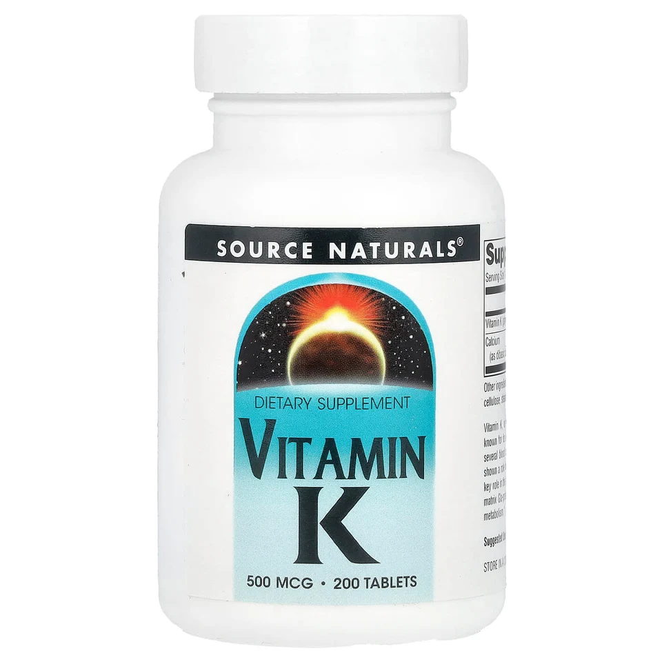 Витамин K Source Naturals, 500 мкг, 200 таблеток