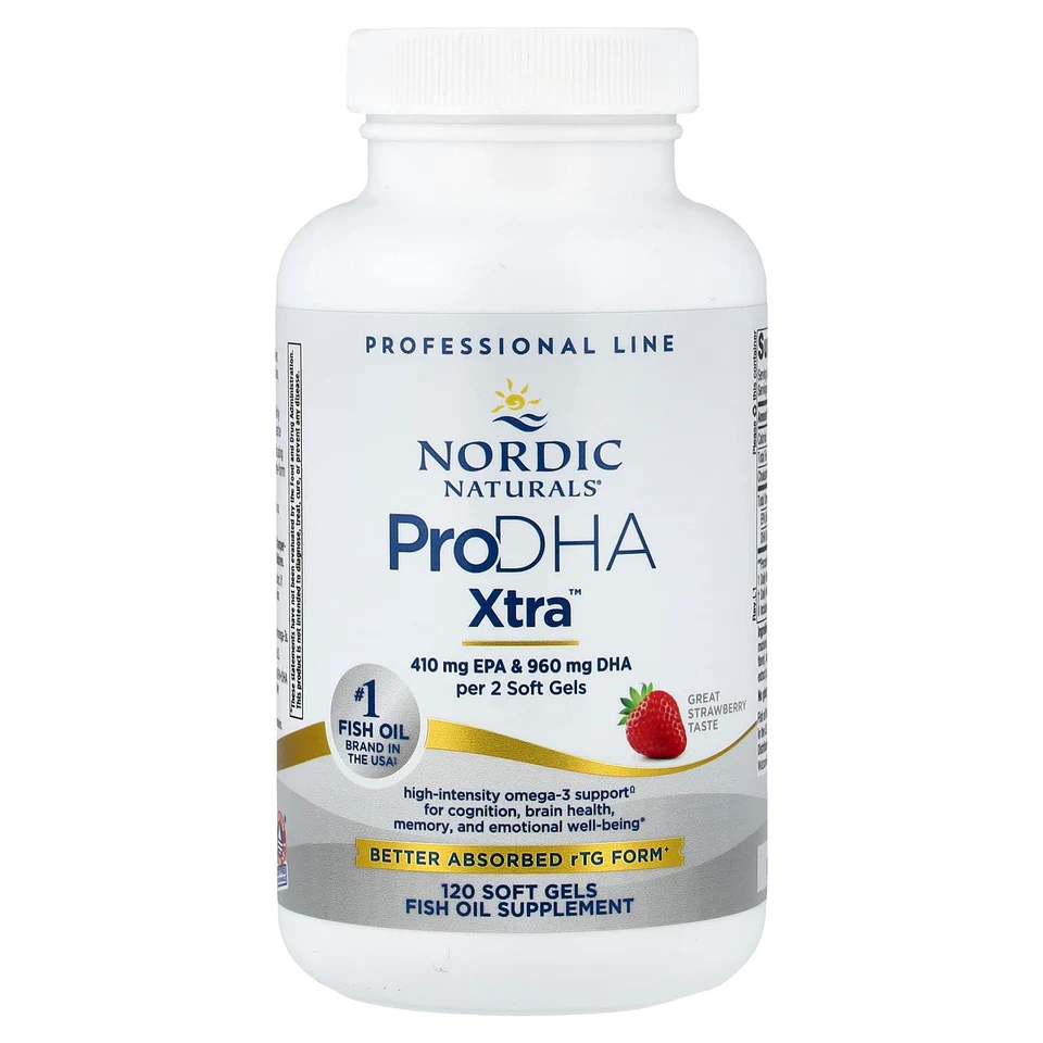 ProDHA Xtra™, клубника, 120 мягких капсул