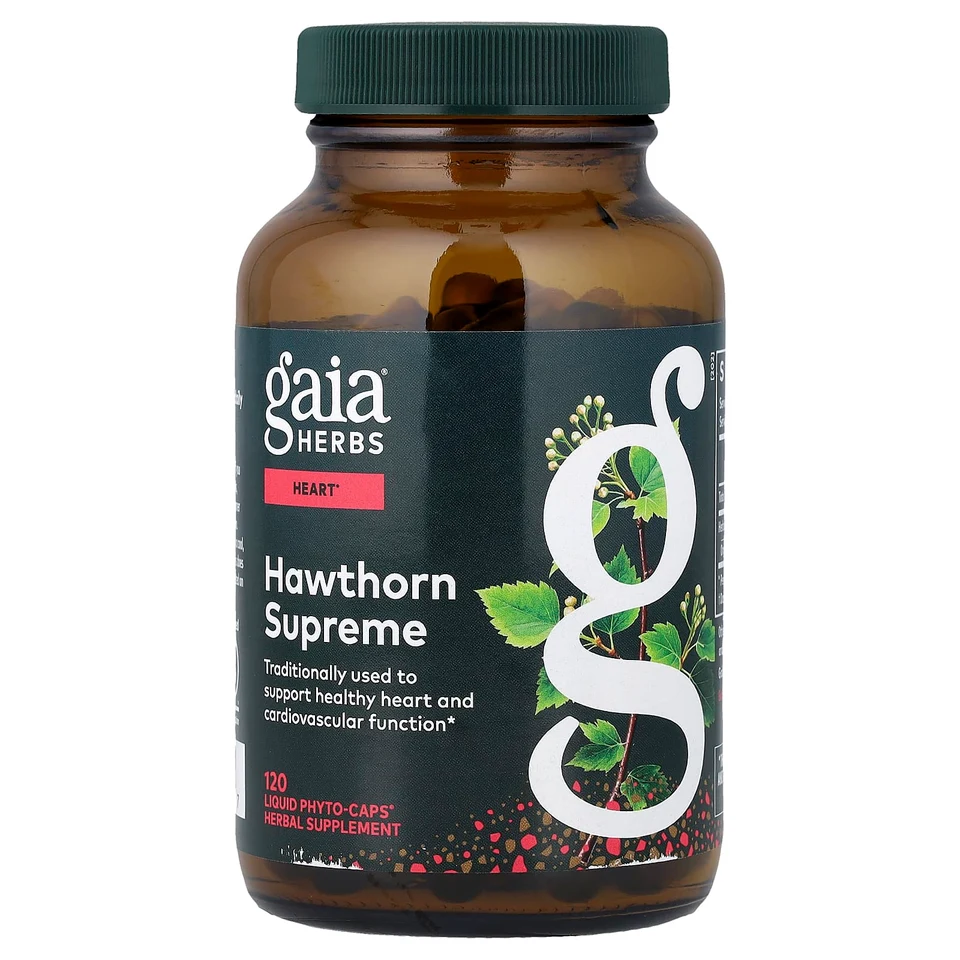 Ягоды боярышника Gaia Herbs Supreme, 500 мг, капсулы